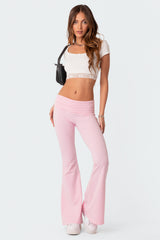 Naomi Foldover Flared Leggings