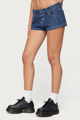 Hanson Pinstripe Denim Shorts