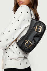 Zinnia Faux Leather Buckle Bag