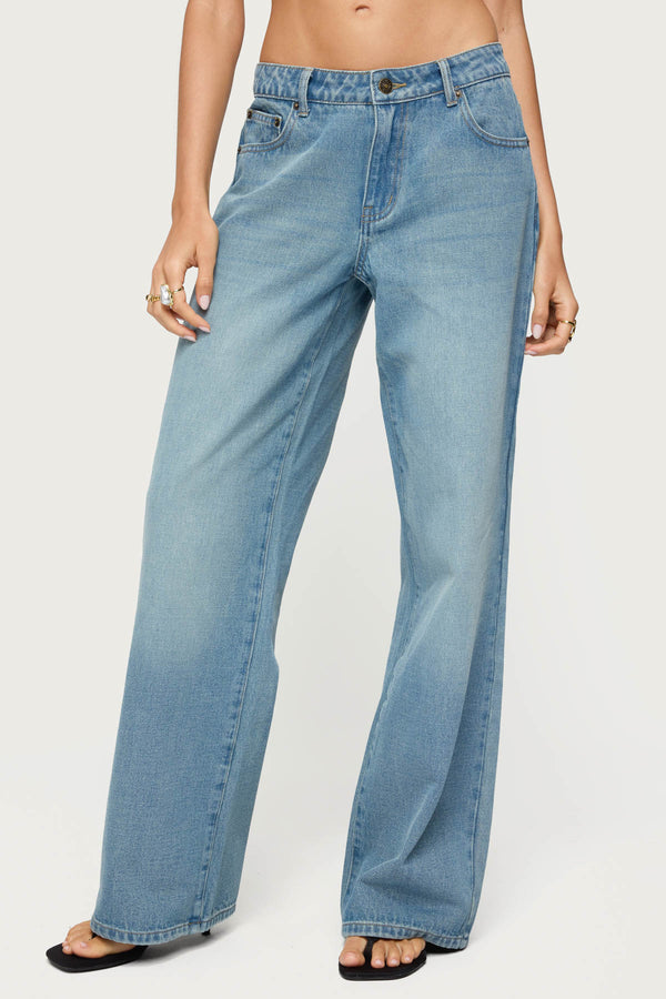 Raelynn Washed Low Rise Baggy Jeans view 2