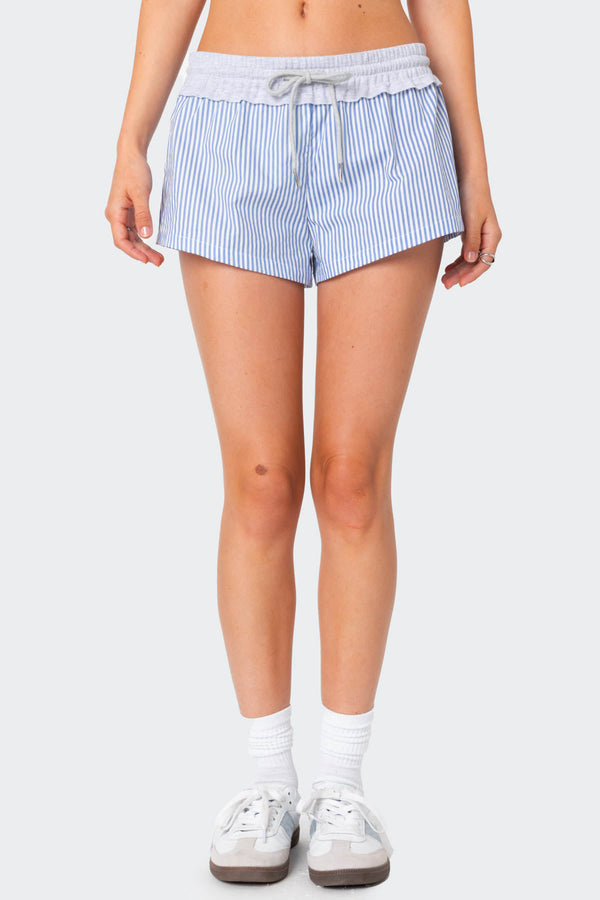 Riva Striped Contrast Shorts view 2
