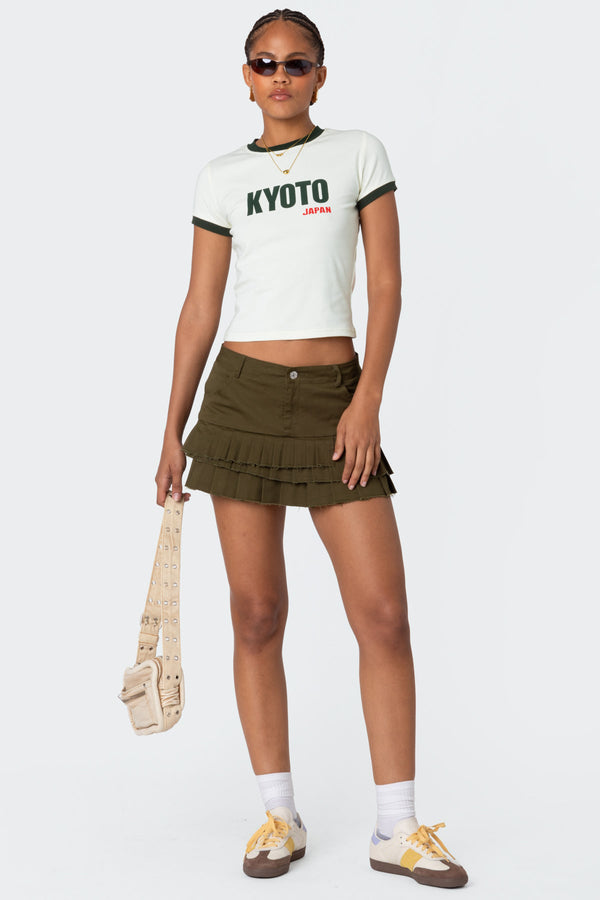 Layered Pleats Mini Skirt view 1