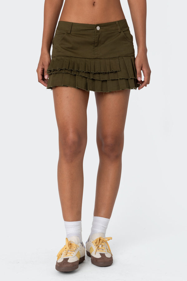 Layered Pleats Mini Skirt view 2