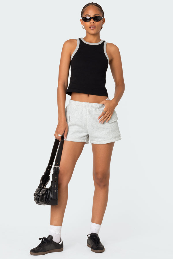 Wes Contrast Ribbed Tank Top view 2