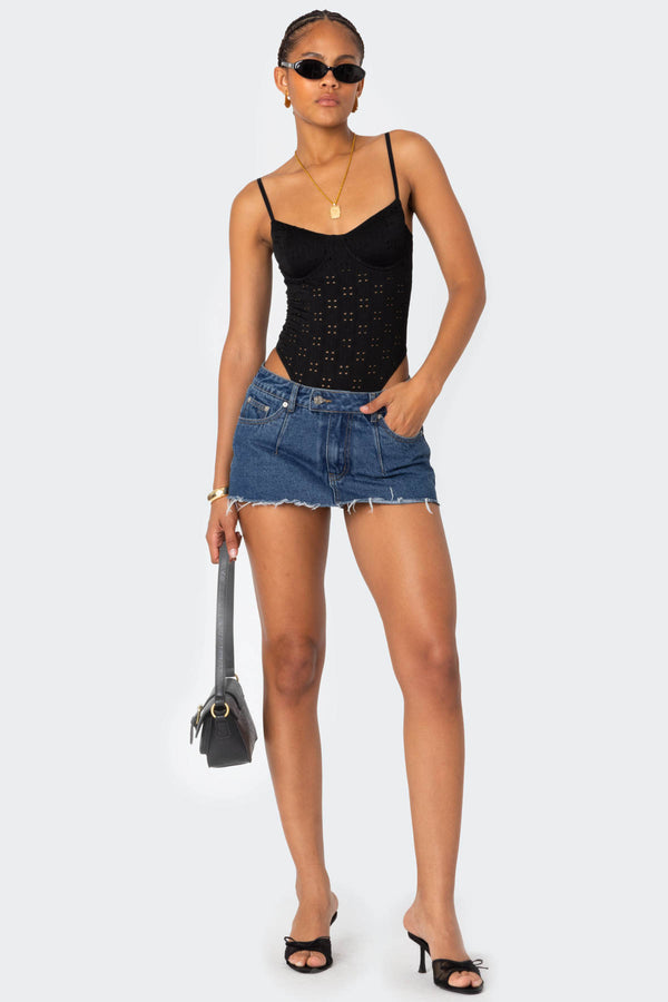 Raven Cupped Eyelet Bodysuit view 2