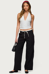Blaire Polka Dot Halter Top