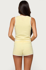 Leila Scalloped Knit Tank Top
