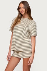 Brena Striped Oversized T Shirt