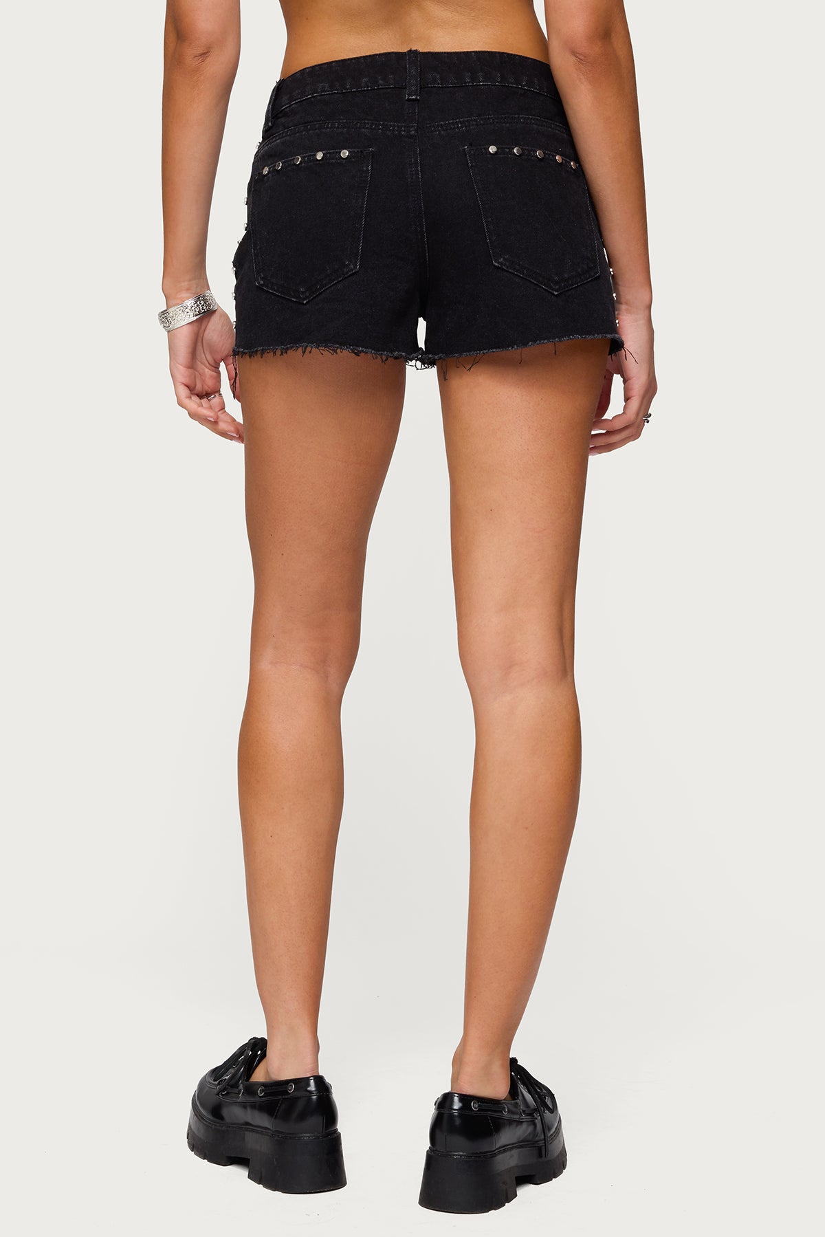 Ashten Studded Denim Shorts
