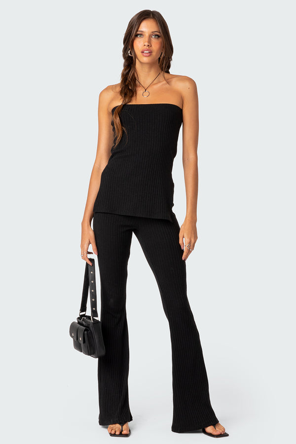 Dekota Slit Ribbed Top view 2