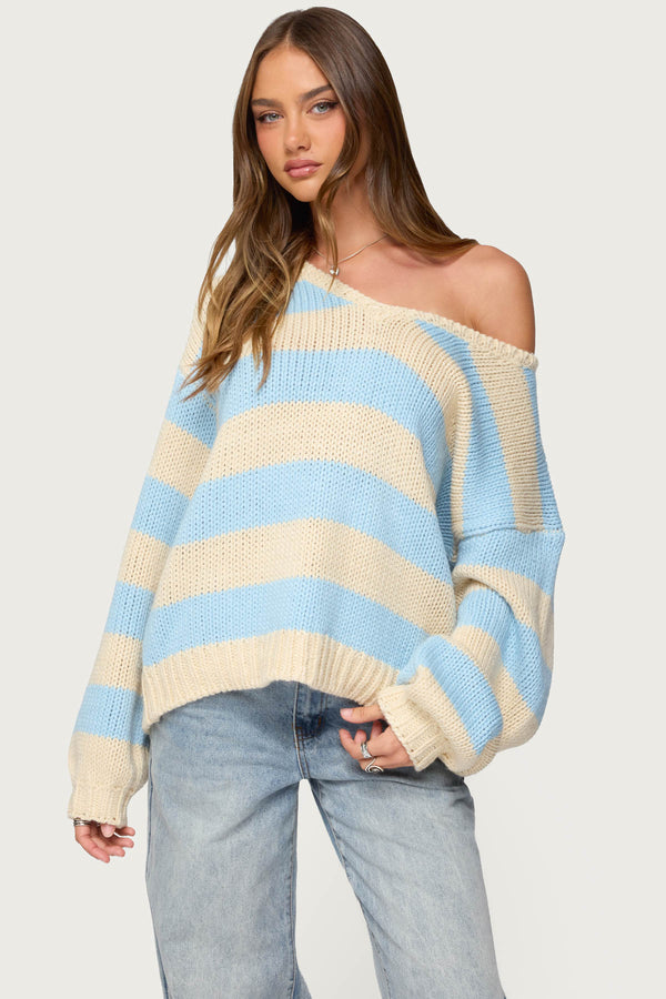 Tracie Striped Oversized Sweater view 2