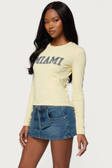Miami Girl Long Sleeve T Shirt