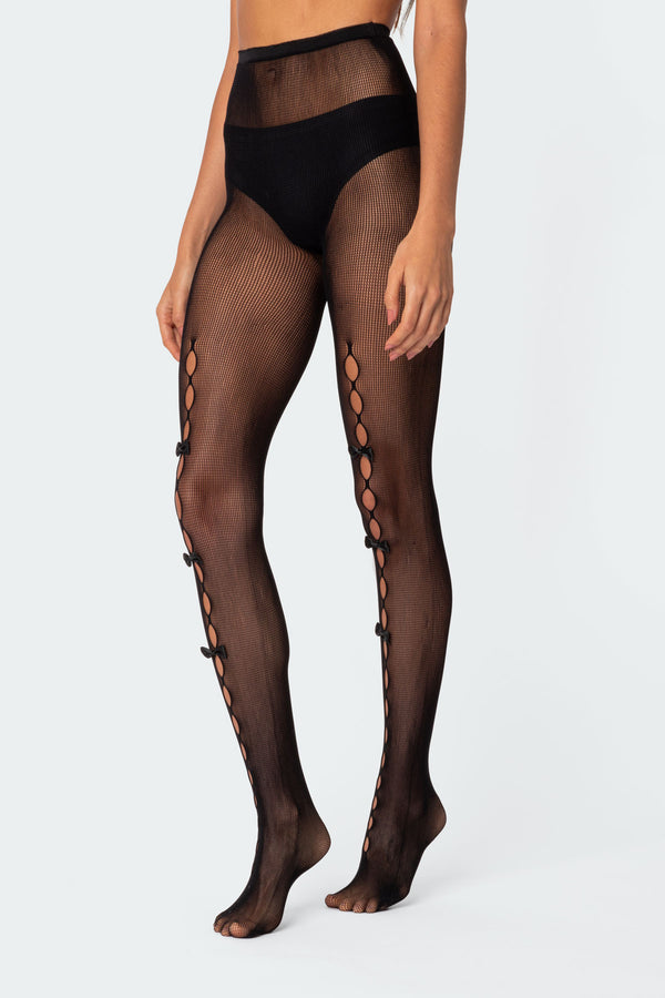 Bowtie Cutout Tights view 2