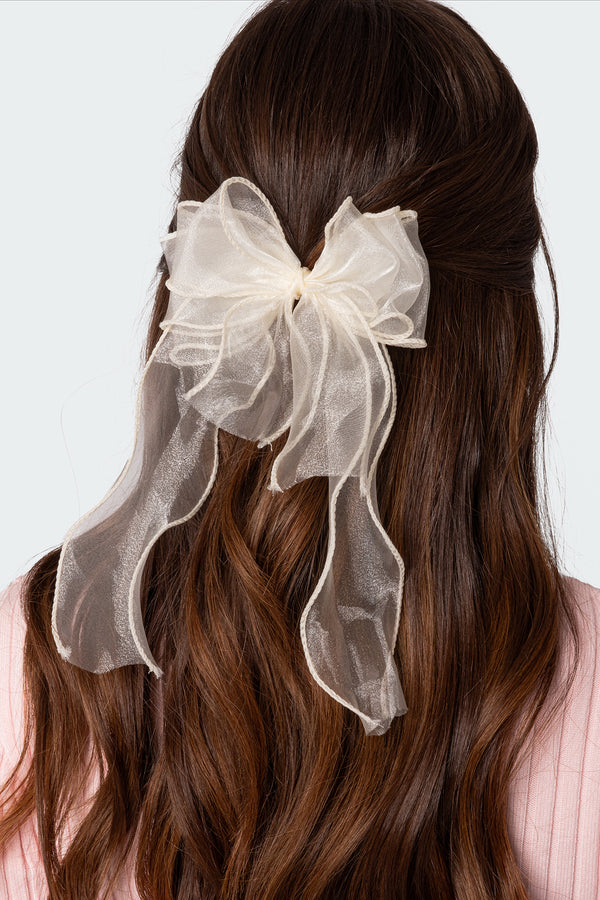 Frilled Bow Hair Clip view 1
