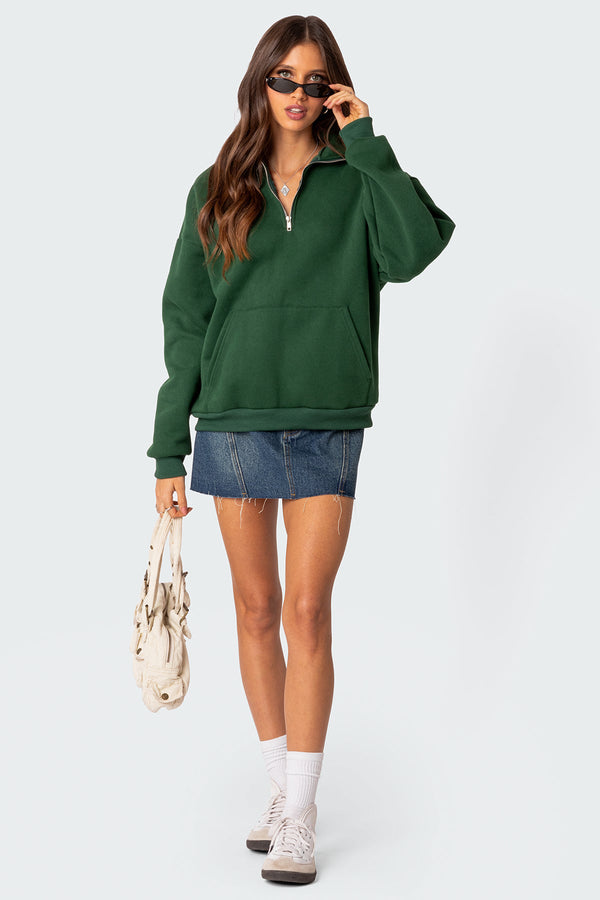 Oversized Quarter Zip Sweatshirt view 2