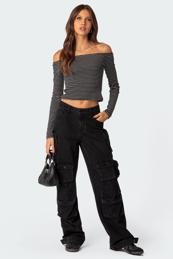 Canary Ribbed Top view 2
