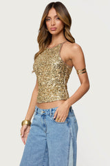 Pasha Sequin Tank Top