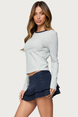 Brianna Striped Long Sleeve T Shirt
