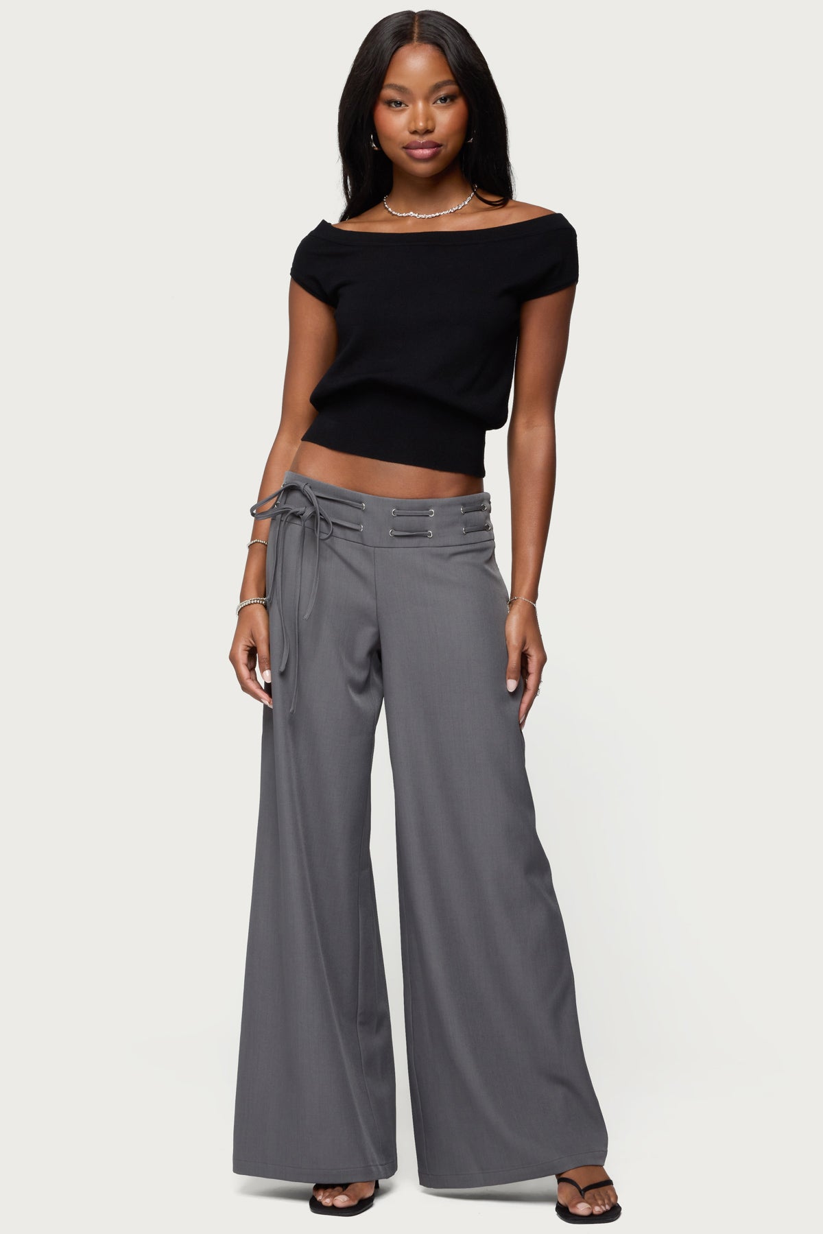 Willard Baggy Lace Up Belt Pants