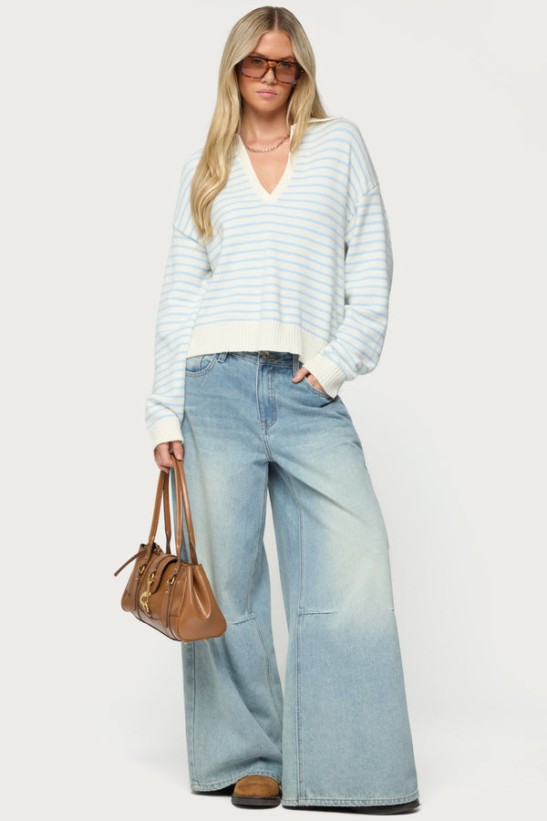 Copenhagen Oversized Striped Sweater view 2