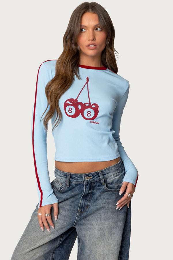 Cherry 8 Long Sleeve T Shirt view 1