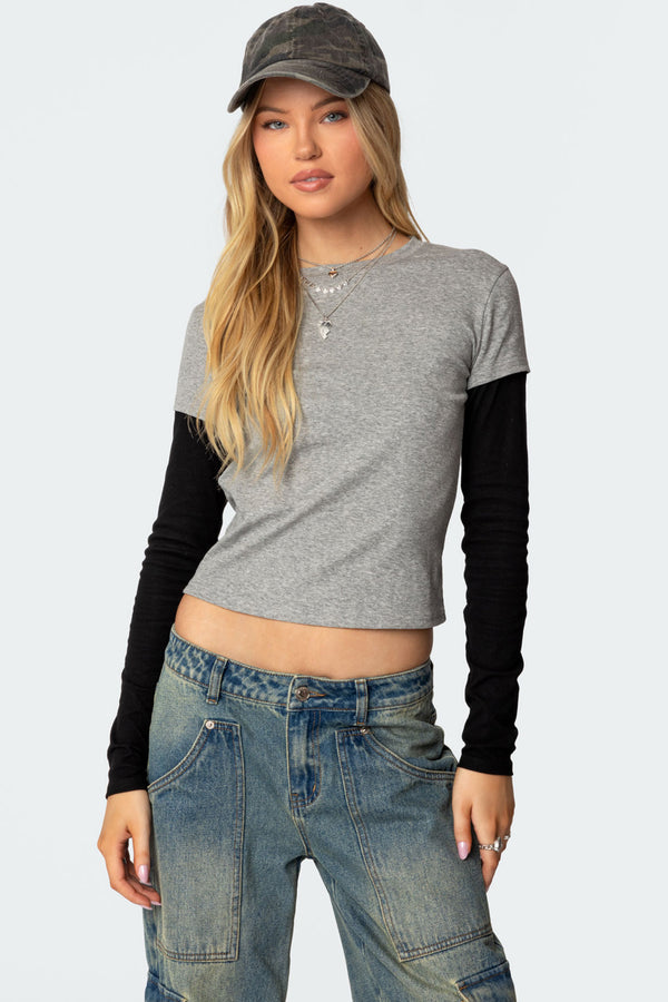 Lucine Layered Long Sleeve T Shirt view 1