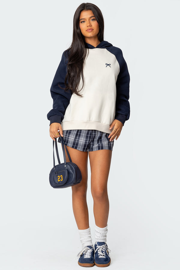 Raglan Bow Oversized Hoodie view 2