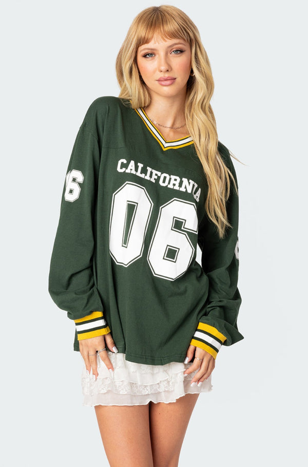 Cali Oversized Baseball T-Shirt view 1