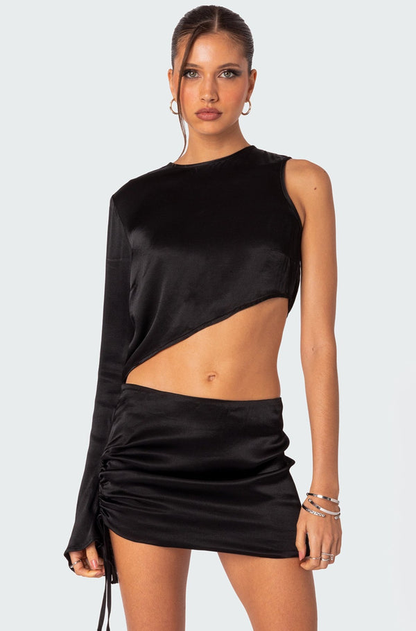 Solstice Asymmetric Satin Effect Top view 1