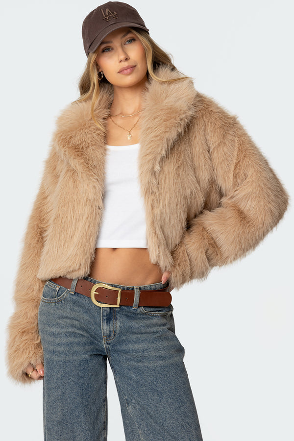 Sierra Oversized Faux Fur Jacket view 1