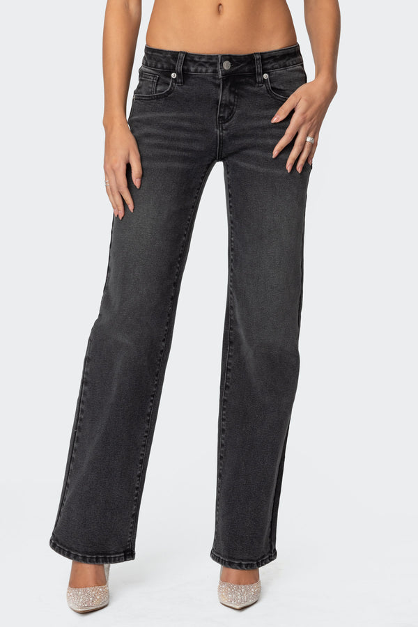 Shayna Low Rise Straight Leg Jeans view 2