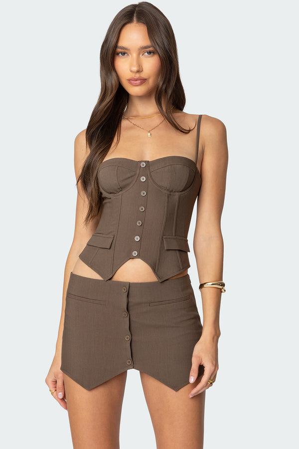 Ellis Buttoned Up Corset view 1