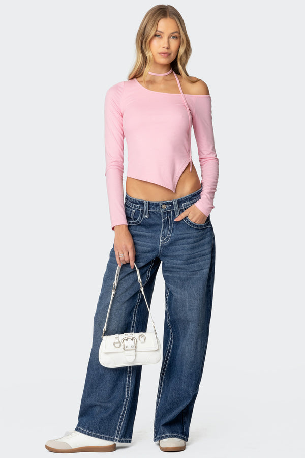 Asymmetric Two Piece Choker Top view 2