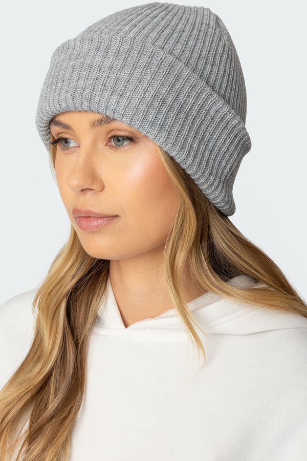 Ribbed Knit Beanie view 1