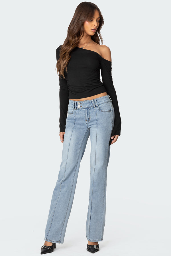 Avril Low Rise Bootcut Jeans view 1