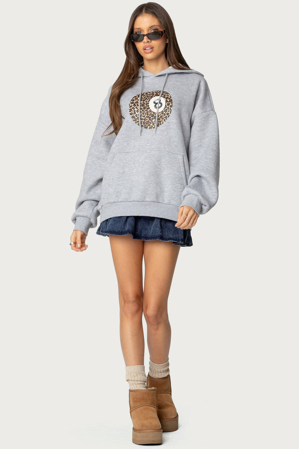 Leopard 8 Oversized Hoodie view 2
