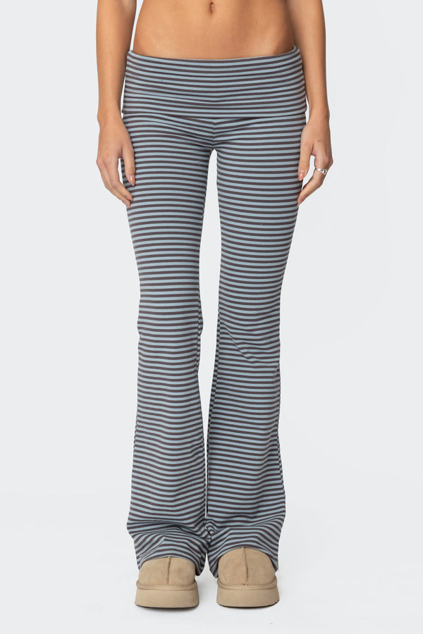 Kaeli Stripey Flared Leggings view 2