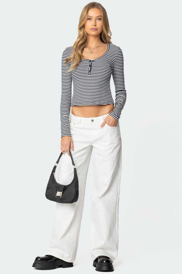 Jocelyn Striped Top view 2