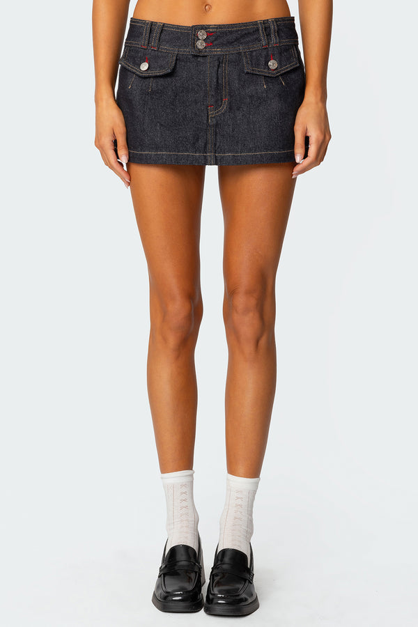 Rae Denim Mini Skort view 2
