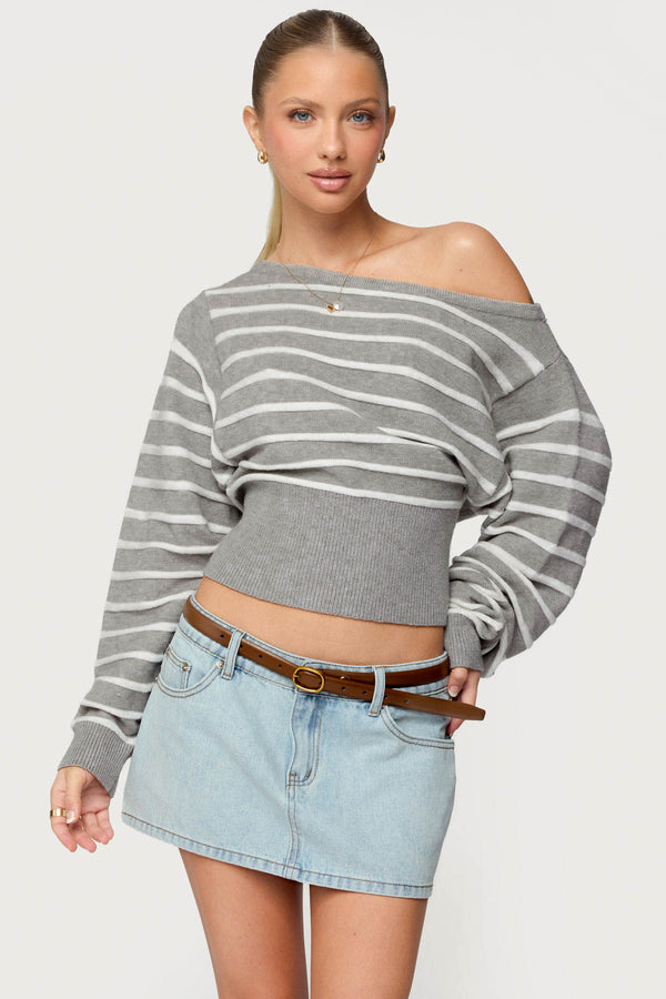 Mika Off Shoulder Oversized Sweater view 2