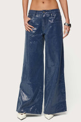 Mirella Sequin Low Rise Baggy Jeans