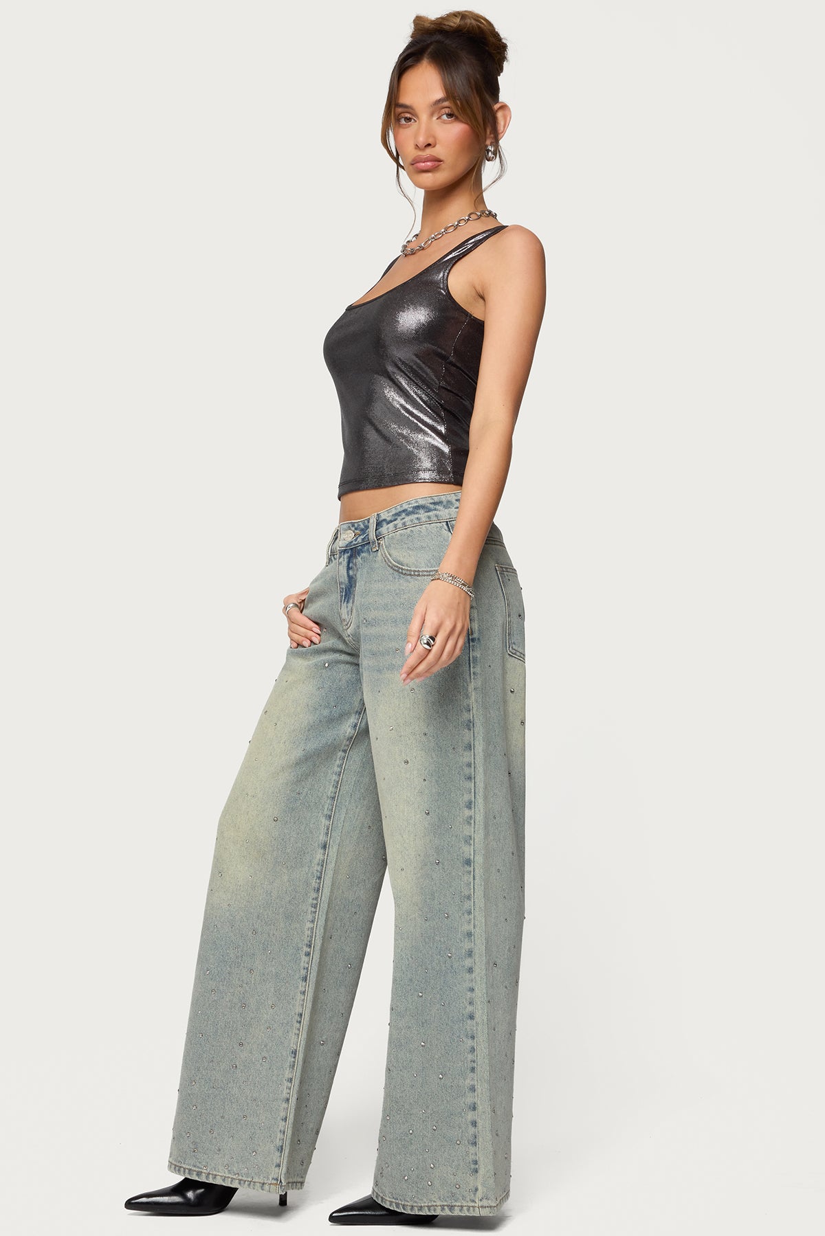 Laidie Metallic Tank Top
