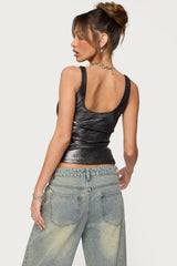 Laidie Metallic Tank Top