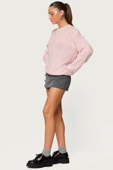 Jessy Cable Knit Oversized Sweater
