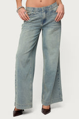Saffie No Waistaband Low Rise Baggy Jeans
