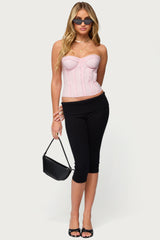 Naliah Raw Edge Strapless Corset