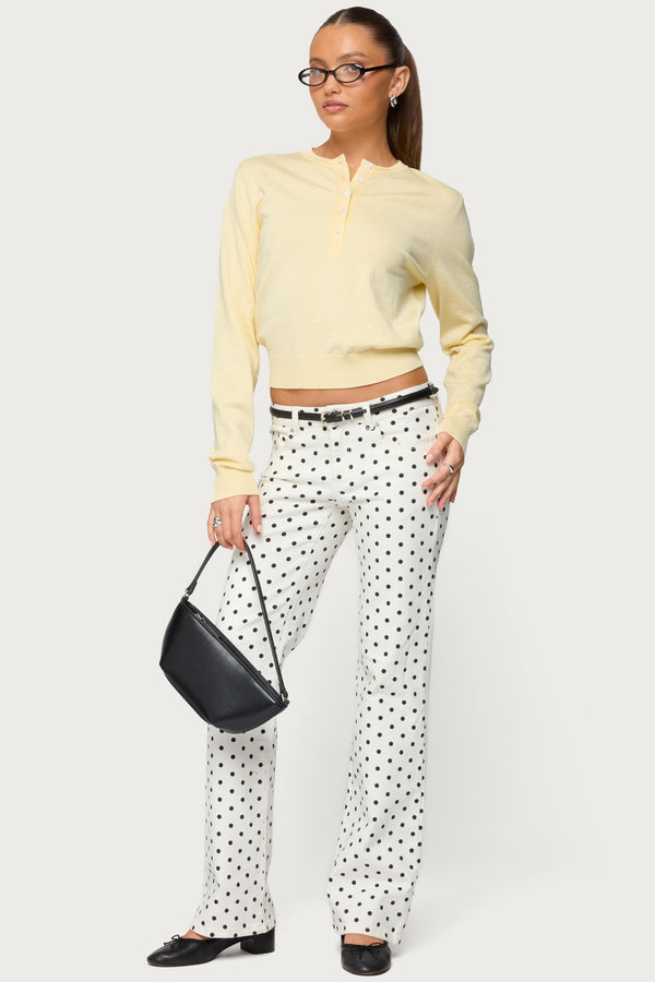 Yolana Henley Light Knit Sweater view 2
