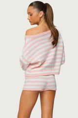 Saphi Striped Oversized Knit Sweater