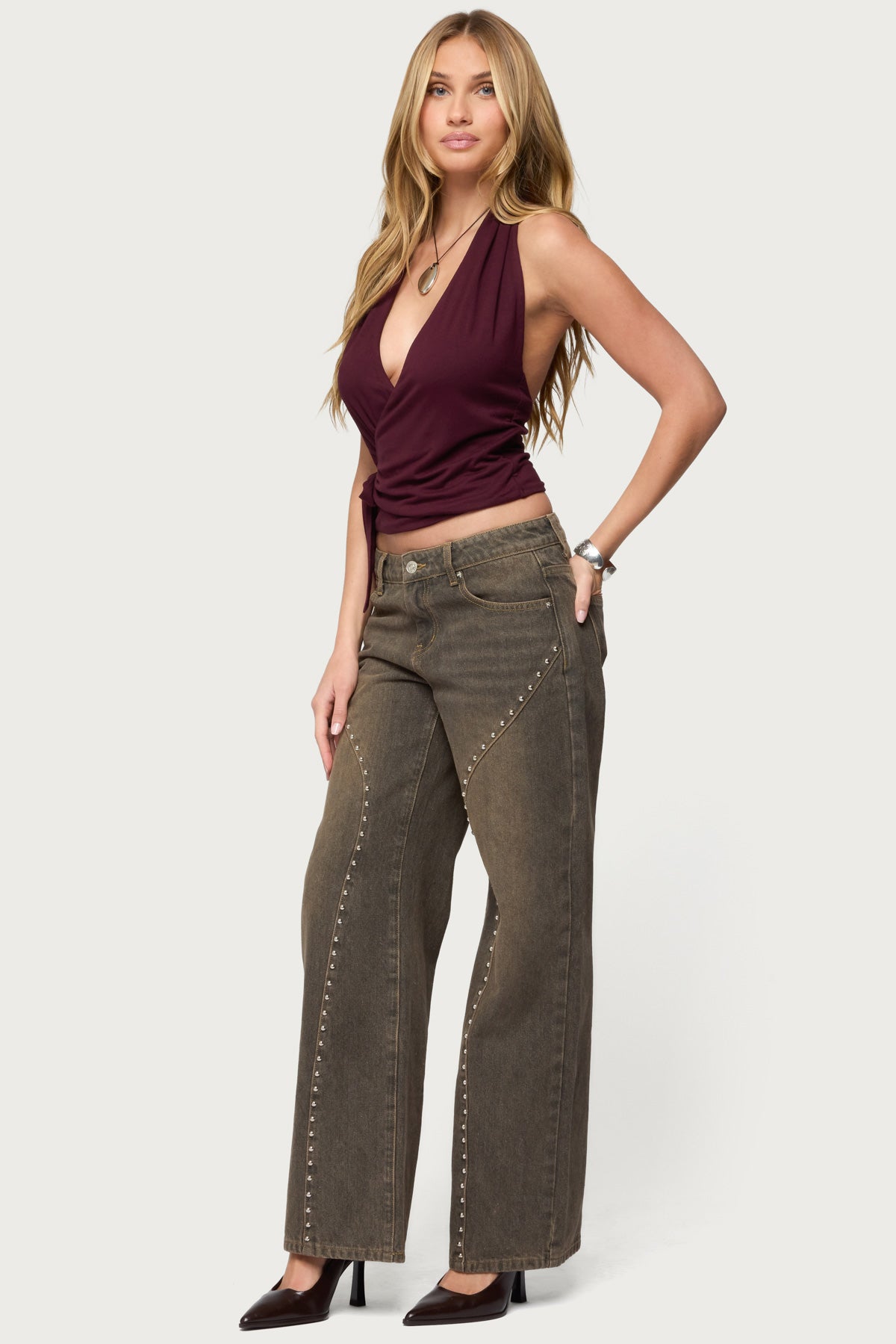 Addana Wrapped Halter Top