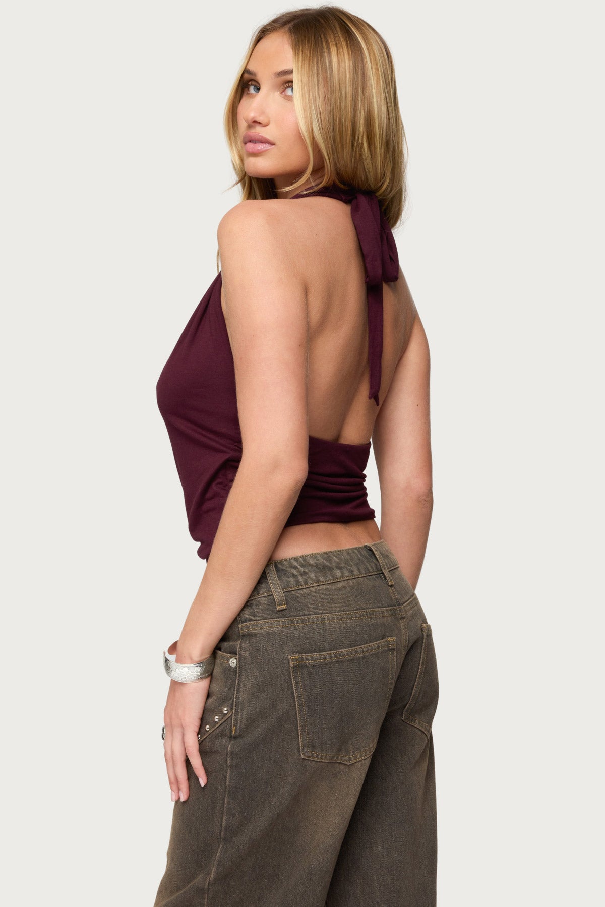 Addana Wrapped Halter Top